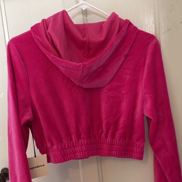 NWT superdown paris velour jacket hot pink barbie - Picture 3 of 8